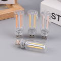 Retro USB LED Filament Touch Dimming Bulb 5V Retro LED Edison Bulb Night Light Camping Incandescent Decorative LED Lighting.