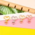 【Mary DAI Store】10pcs Cute Love Heart Hollow Key Ring keychain DIY Accessories Lobster Clasp Findings Wholesale Gift For Girl. 