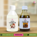 Cosprof Organic Castor and Coconut oil Combo Pack - 200 ml Each.