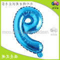 Number Aluminum Foil Balloons Number 0-9 - Blue.