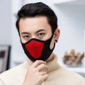 Men's Breathable Face Mask Black Mesh Cloth Mouth Cover Adult Washable Reusable 3D Protection Face Mask Party Decoration. 