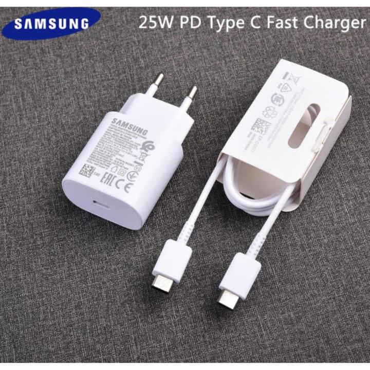 Samsung 25W fast Charger Adapter 1M Type-C Cable for Galaxy Note 10 Pro  S20Plus S20Ulta S10 Plus
