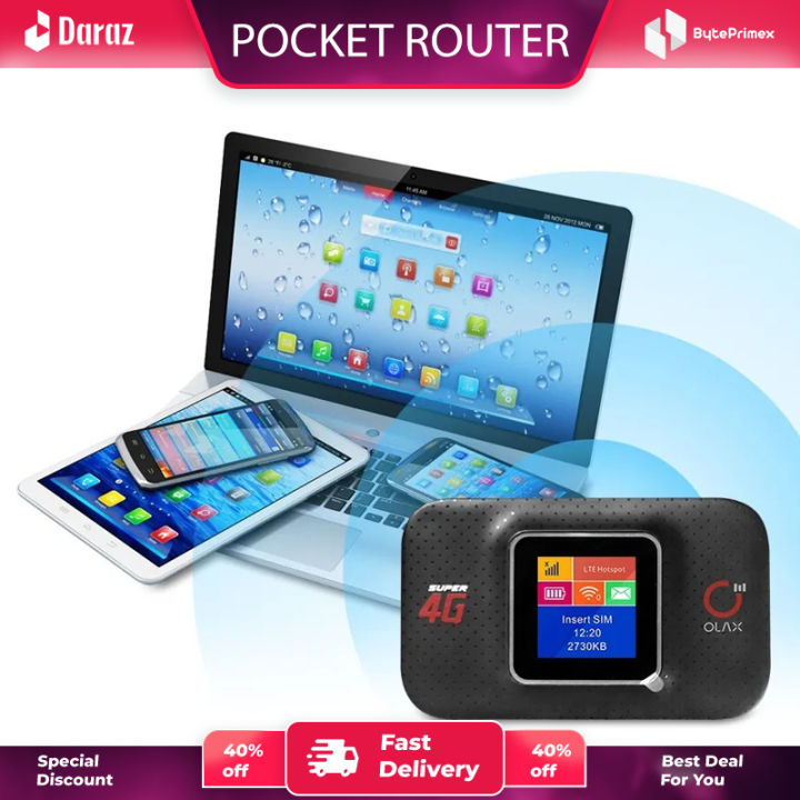 Pocket Router OLAX MF982 4G 300Mbps Pocket Wi-Fi Router bd all sim ...