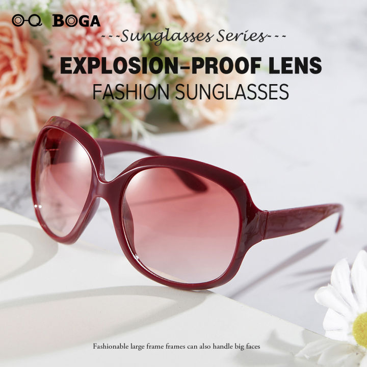 OQ%20BOGA%202%20Styles%20Fashion%20Unisex%20Red%20Big%20Oval%20Frame%20Sunglasses%20Women%20Men%20Eye%20Protection%20Full%20Rim%20Sun%20Glasses%20UV400%20-%20Image%202