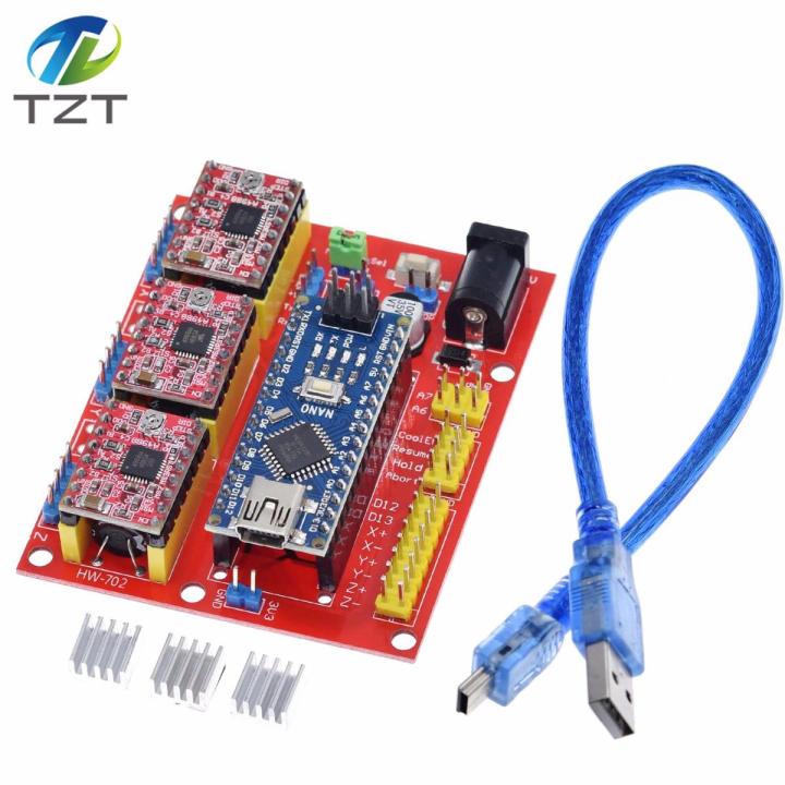 【Mary DAI Store】CNC Shield V4 + Nano 3.0 + 3pcs A4988 Reprap Stepper Drivers Set   Arduino