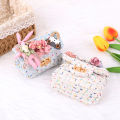 Cute Cotton Linen Small Square Mini Handbag Sling body Bag For Kid Girls MJD. 