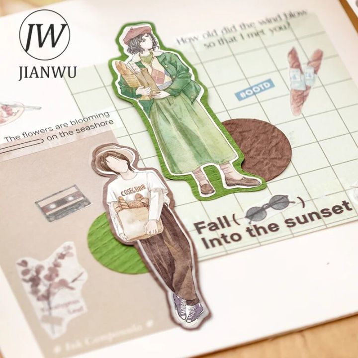 JIANWU%2040mm*300cm%20Today%E2%80%99s%20Outfit%20Series%20Literary%20Character%20Material%20Decor%20Washi%20Tape%20Creative%20DIY%20Journal%20Collage%20Stationery%20-%20Image%204