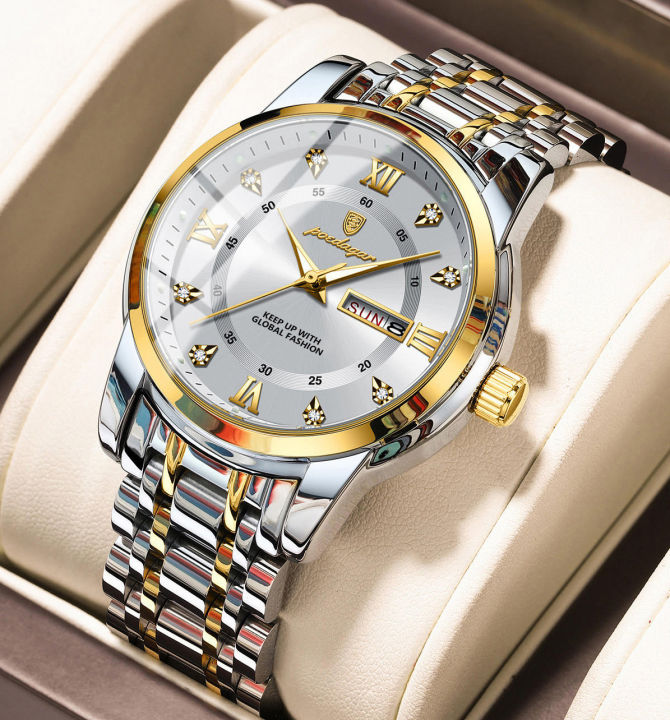 POEDAGAR Watch Fashion Luminous Quartz Watch For Men