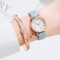 Women's Watches Bracelets Set Rome Font Digital Quartz Wristwatches Girl's Gift. 