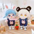 Happy 20cm Mini Overalls Doll Clothes Animal Pattern for Cotton Stuffed Dolls Accessories Suspender Pants Idol Doll's Clothes Outfit. 