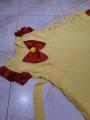 Baby girls yellow and merun fashionable beautiful baby dress for ,4,5years. 