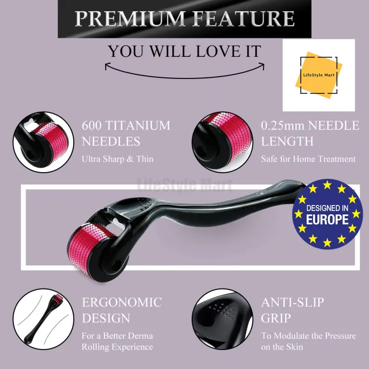 0.5mm%20Titanium%20Needle%20Dermaroller%20for%20Face%20&%20Hair%20Growth,%20Ergonomic%20Design%20with%20Anti-Slip%20Grip,%20Single%20Pack%20-%20Image%203