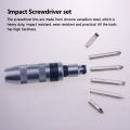 Multi-purpose Heavy Duty Impact Screwdriver Set Chisel Bits Tools Impact Screwdriver Kit with Screwdriver Bit. 