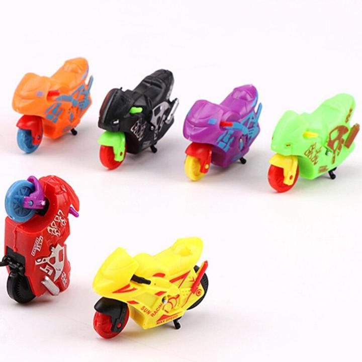【The road to happiness Store】1Pcs Fashion Classic Children Pull Back Inertial Motorcycle Toys Funny Plastic Motor Bike Miniature Model Puzzle Toy Vehicles