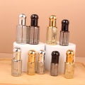 3ml/6ml/12ml Roll On Glass Bottle Colorful Essential Oil Container Gold Luxury Empty Refillable Mini Roller Perfume Bottle.