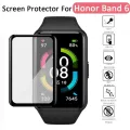 Soft Fiber Glass Protective Film Cover For Honor Band 6 / Huawei Band 6 Smart Watch For Xiaomi Full Screen Protector Case Accessories. 