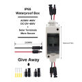 Solar Disconnect Switch DC12-400V AC90-400V 6A Complete IP65 Waterproof Outdoor Small Breaker Box with Transparent Cover for. 