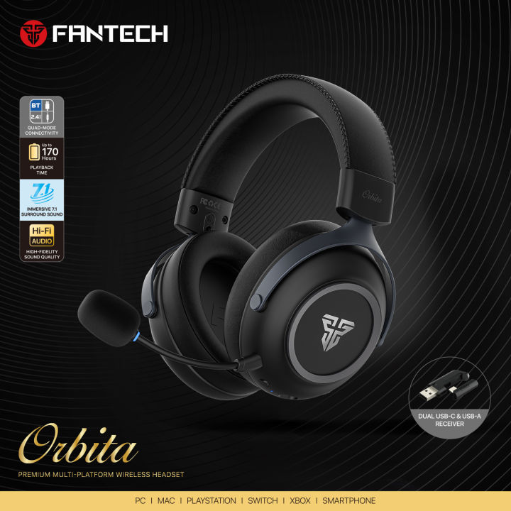 FANTECH WHG07 ORBITA Premium Multi-Platform Wireless Headset Black