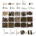 Jewelry Findings Tool Set Open Jump Ring/Lobster Clasp/Tail Chain/Clip Buckle/Drop Kit/Earring Hooks/ For DIY Jewelry Making.