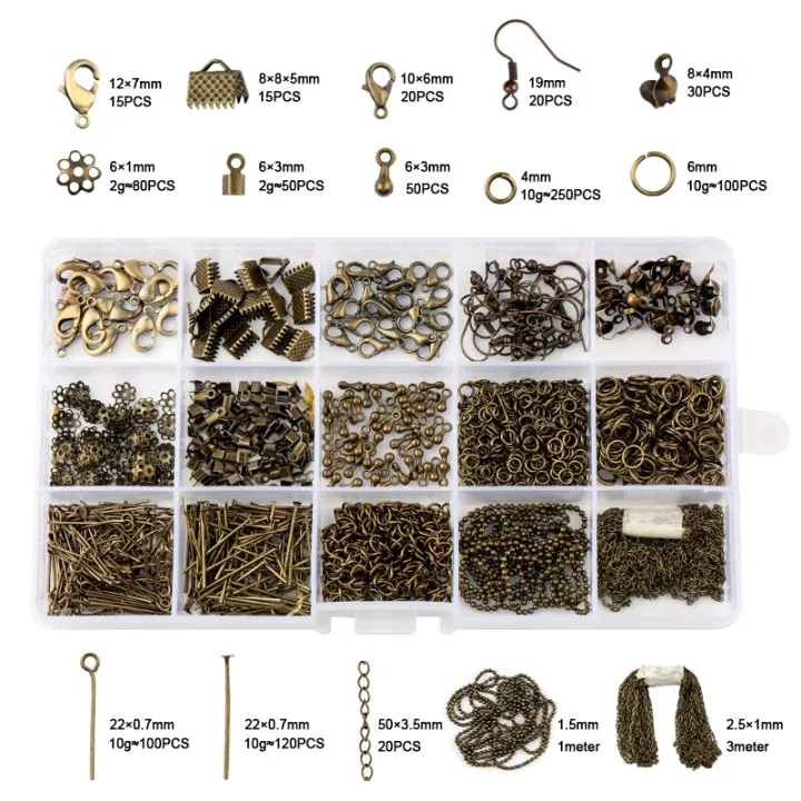 Jewelry%20Findings%20Tool%20Set%20Open%20Jump%20Ring/Lobster%20Clasp/Tail%20Chain/Clip%20Buckle/Drop%20Kit/Earring%20Hooks/%20For%20DIY%20Jewelry%20Making%20-%20Image%202