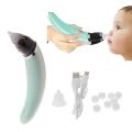 Baby nasal aspirator electric safety hygienic nasal suction device has 2 sizes of nose tip and oral sucking newborn boy girl. 