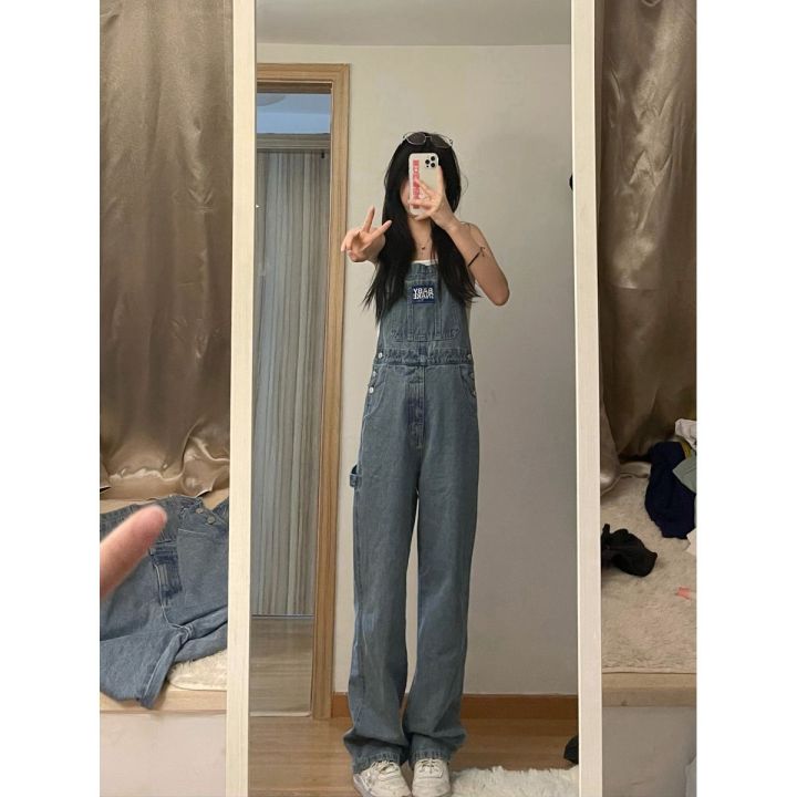 BAB%20YSNAKEOfficial%20Denim%20Suspender%20Pants%20Straight%20Loose%20Slimming%20Casual%20Women's%20Summer%20Mop%20New%20Age-Reducing%20-%20Image%207