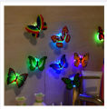 Colorful luminous butterfly small night lamp flash simulation butterfly lamp Encounter. 