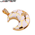 JASTER Jewelry Moon USB Flash Drive 4GB 8GB 16GB 32GB Pen Drive Necklace USB Memory Stick Girl Gift Pendrive Keychaine. 