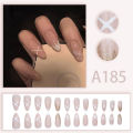 24 Pcs artificial Fake Nails Box For Women added with Liquid Glue. 