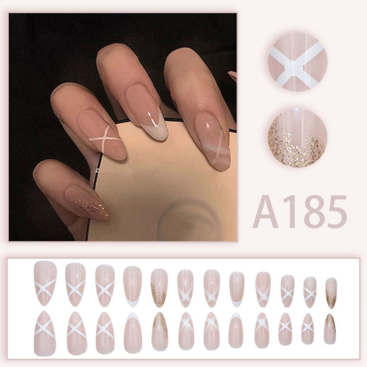 Premium%2024-Pack%20Women's%20Fashion%20False%20Nails%20Set%20with%20Glue%20-%20Elegant%20Nail%20Art%20Accessories%20-%20Image%202