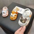 Called 2022 New Product Sandals PU Leather Top Anti slip Soft Sole One Year Old Baby Men's and Women's Shoes. 