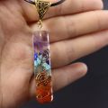 Retro Reiki Healing Energy Crystal Pendant Natural Stone for Yoga Meditation Spiritual 7 Chakra Jewelry Neckalce Amulet Orgonite. 