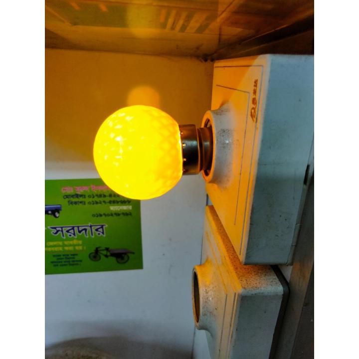 LED Dim Light 0.5 Watt B22 Base LED Bulb Yellow Colour ( Dream Light ...