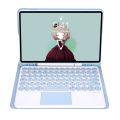 YA700B-A Candy Color Skin Feel Texture Round Keycap Bluetooth Keyboard Leather Case with Touchpad For Samsung Galaxy Tab S8 11 inch SM-X700 / SM-X706 & S7 11 inch SM-X700 / SM-T875(Pink).