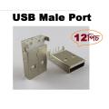 USB Male Port Connector-12Pices. 