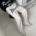 2022 Cool Design Leather Embroidery White Baggy Men Jeans Pants Y2K New Fashion Streetwear Straight Loose Hip Hop Denim Trousers. 