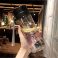 800ml/600ml Large Capacity Sports Fruit Lemon Juice Drinking Bottle Infuser Clear Portable Plastic Water Bottle.