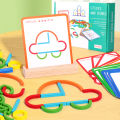 Cross-border wooden creative puzzle building blocks, small particle assembly, puzzle, early education, kindergarten small toys, rewards, small gifts.