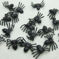 150X Plastic Black Spider Trick Toy Halloween Haunted House Prop Decor.