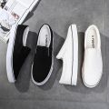 【Emotion HENG】Slip-on Canvas Shoes Cloth Shoes Men's Shoes Four Seasons Men's Casual Shoes Men's Board Shoes White Shoes Trendy Lazy. 