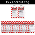 Lockout Tagout Kit -Lockout Tagout Tag, Nylon Tie, Nylon Storage Bag, RedSafety Padlock, Lockout Tagout Locks ( Red Kit ). 