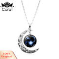 (New)12 Contellation Half Moon Zodiac ign Atrology Horocope Pendant Necklace.