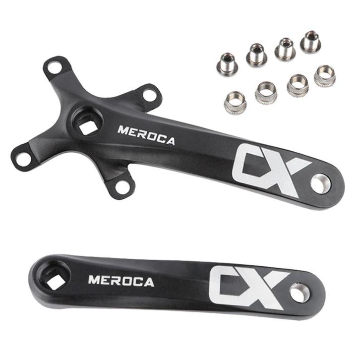BALINGE Bike Crankset 42T - 170mm Universal Square Crankset Set Charing Crank Set With 170mm Aluminium Alloy Arm For Single/1/6/7/8 Speeds Ladies Bike/Folding Bike/Cruiser Bike/Mountain Bike, Black