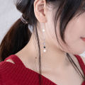 Wanying Jewelry, Star Double Ear Hook, S925 Sterling Silver Long Ear Line, Internet Red, Douyin, Chaoxian Ear Accessories, Customization.