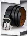 Casual Soft Leather Belt for Men - Black.