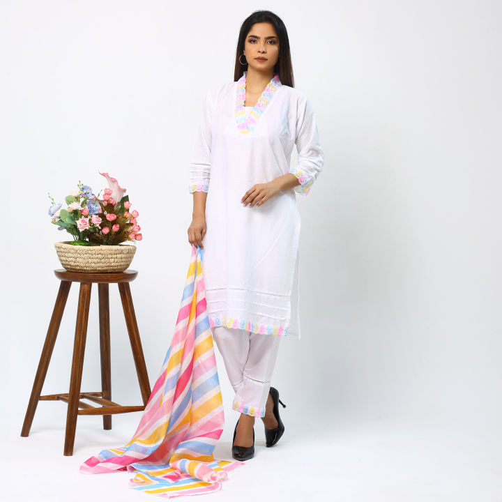 High%20Quality%20Linen%20Ready%20Made%20White%20Multi%20Less%20Three%20Piece%20For%20Women/Girls%20-%20Image%204