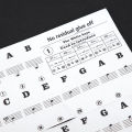 Piano Stickers Music Sheet Keyboard PVC Black + White Numbers Notes for Children Beginners. 