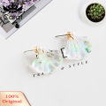 Colorful Resin Mermaid Rainbow Imitation Pearl Women Stud Earrings Gift. 