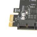 USB 3.2 Gen1 PCIe Card, 5Gbps Plug and Play PCIE To USB 3.2 Expansion Card for Small Chassis. 