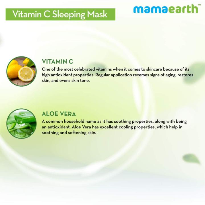 Mamaearth%20Vitamin%20C%20Sleeping%20Mask%20100g%20%7C%20Night%20Cream%20for%20Women%20%7C%20Skin%20Illumination%20&%20Brightening%20%7C%20Repairs%20&%20Hydrates%20Overnight%20%7C%20With%20Vitamin%20C%20&%20Aloe%20Vera%20-%20Image%203
